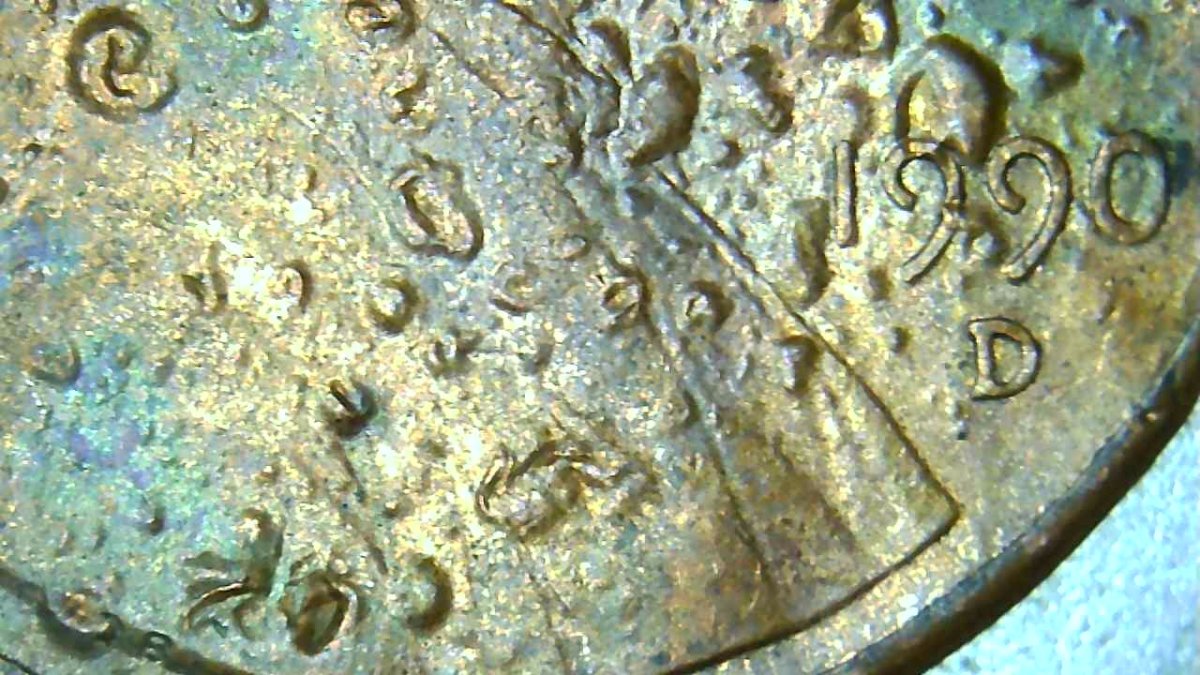 Rare-Penny-Error?-Lots-Of-Ears-And-Other-Weird-Things!-Please-See-Pics!1990-D